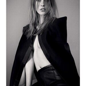 NWT Costume National Black Leather Pants, Womens, Size 10 / 46, Only $229